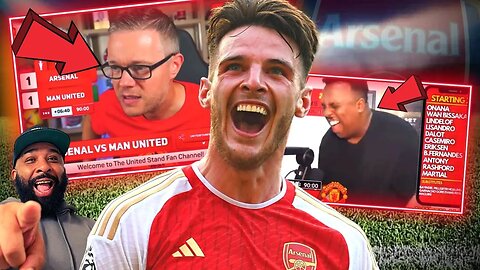 MARK GOLDBRIDGE MELTDOWN, UNITED VIEW JYNX - ARSENAL FANS BANTER UTD - FAN CAM REACTION LIVE !