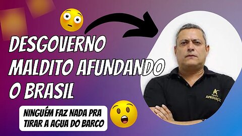 BARCO AFUNDANDO E A ESQUERDA DO DESGOVERNO MALDITO NÃO FAZ NADA