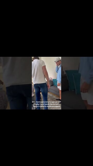 Max Verstappen Gets Hungarian G.P. Trophy Fixed, Lando Norris Can't Touch It! #shorts #maxverstappen