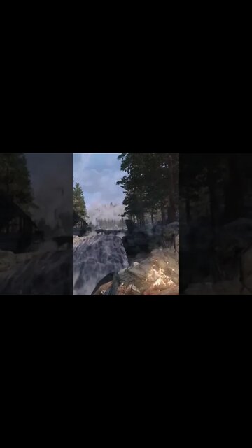 Fall Asleep Fast | Skyrim Camping Overnight | Frost River Farm 01 | Rain Ambience #shorts