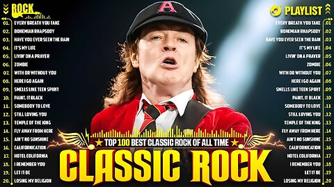 ACDC, Queen, Aerosmith, Bon Jovi, Metallica, Nirvana, Guns N Roses 🔥 Classic Rock Songs 70s 80c 90s