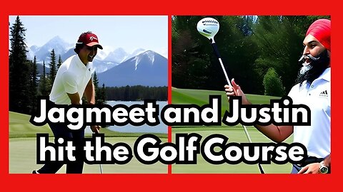 Jagmeet and Justin Go Golfing....