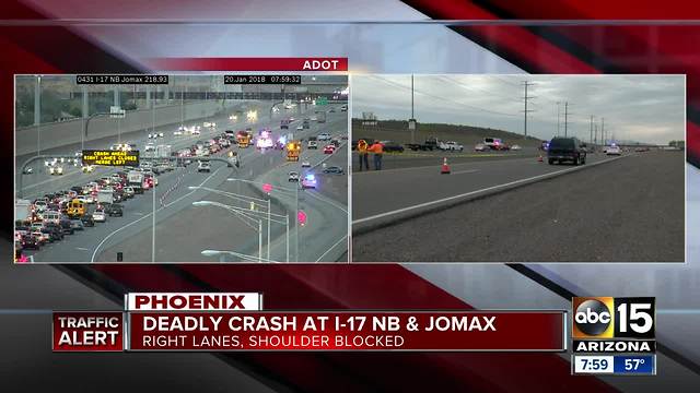 Person killed after motorcycle crash in north Phoenix