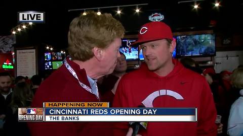 Reds fans get ready for Opening Day game