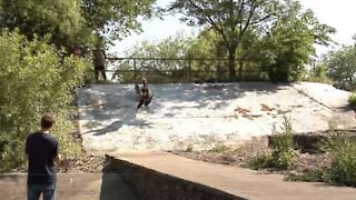 Skateboarder meets ground face-first after awesome fail