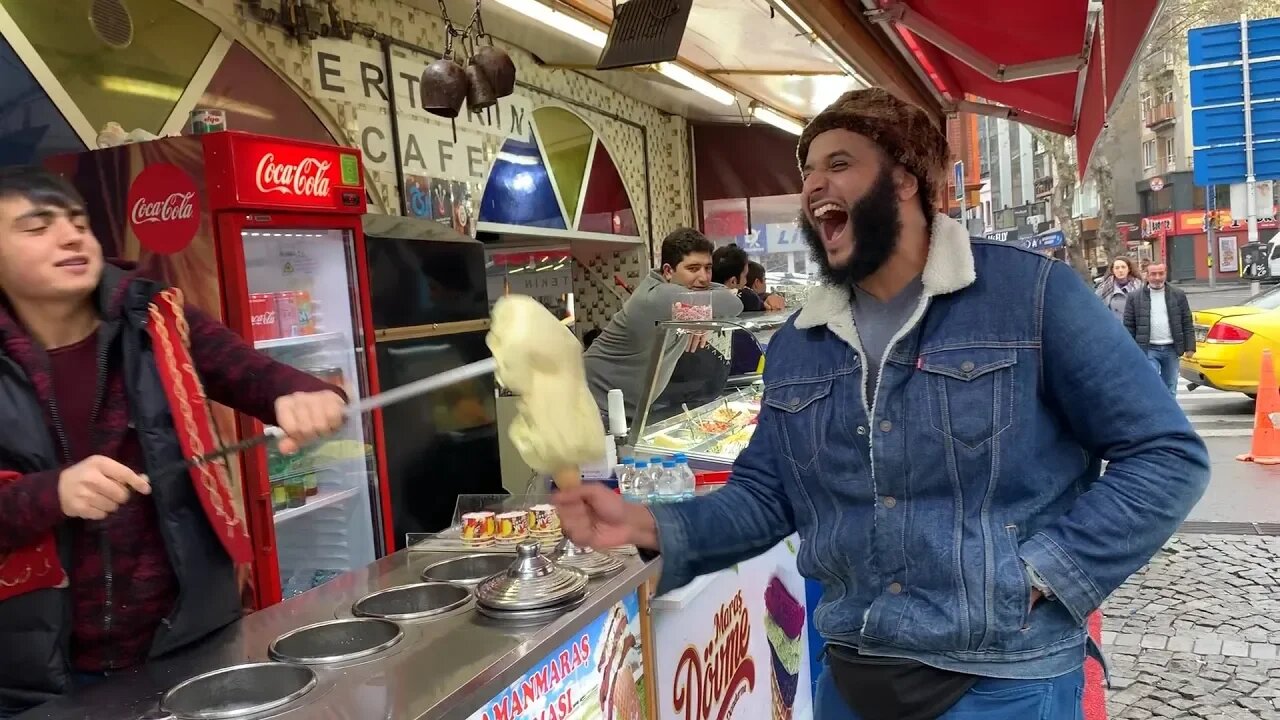 GIANT MAN VS TURKISH ICE CREAM MAN - PRANK.