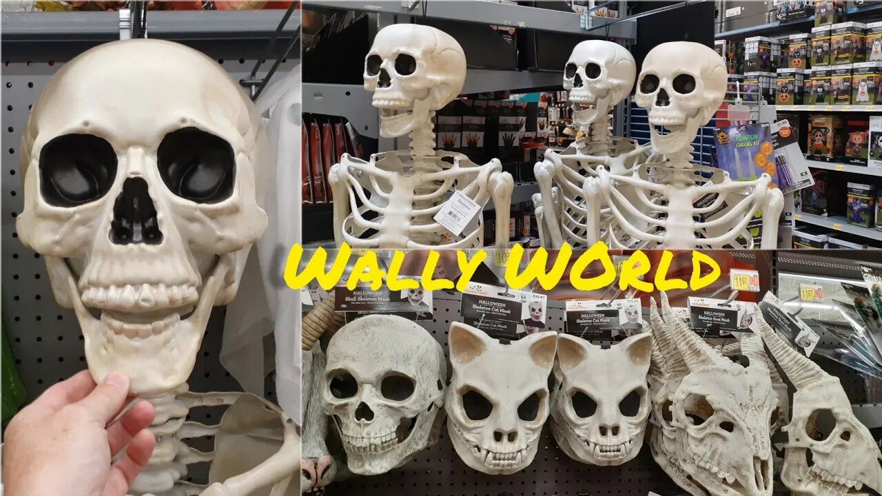 WALMART Halloween #walkthrough Cheap Decorations & Skeletons GALORE!! #cheap