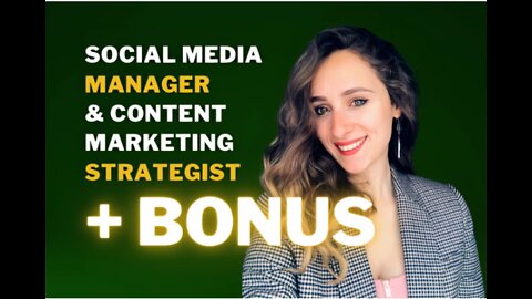 your social media marketing manager and content creator