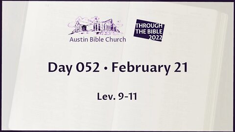 Through the Bible 2022 (Day 052)