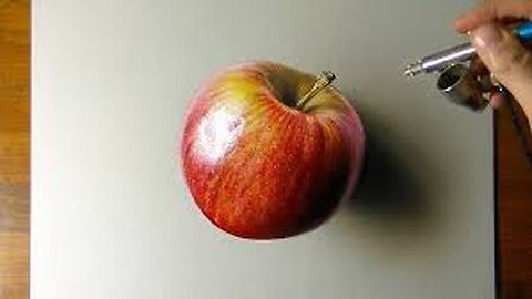 How to draw an apple in 3d for beginners