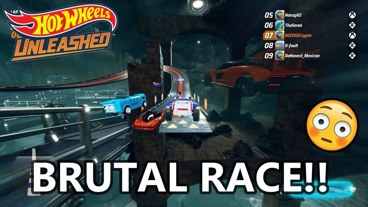 BRUTAL RACE! HOT WHEELS UNLEASHED PC Game Pass Let's Play Gameplay - Multiplayer Race