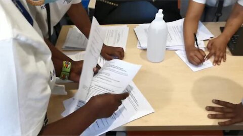 Vaccine registration at Khayelitsha District Hospital