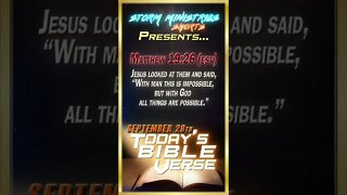 9.29.2022 | STORM MINISTRIES | Daily Bible Verse | Matthew 19:26 (ESV) | #shorts