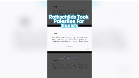 INFOWARS Reese Report: Rothschilds, British Empire Took Palestine Over For The Zionists - 10/17/23