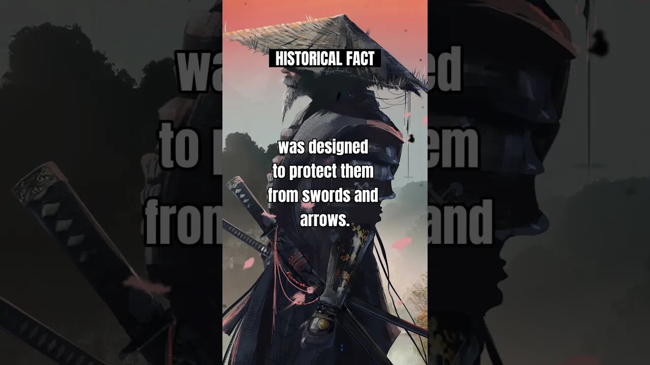 Samurai armor was made of leather and iron plates..