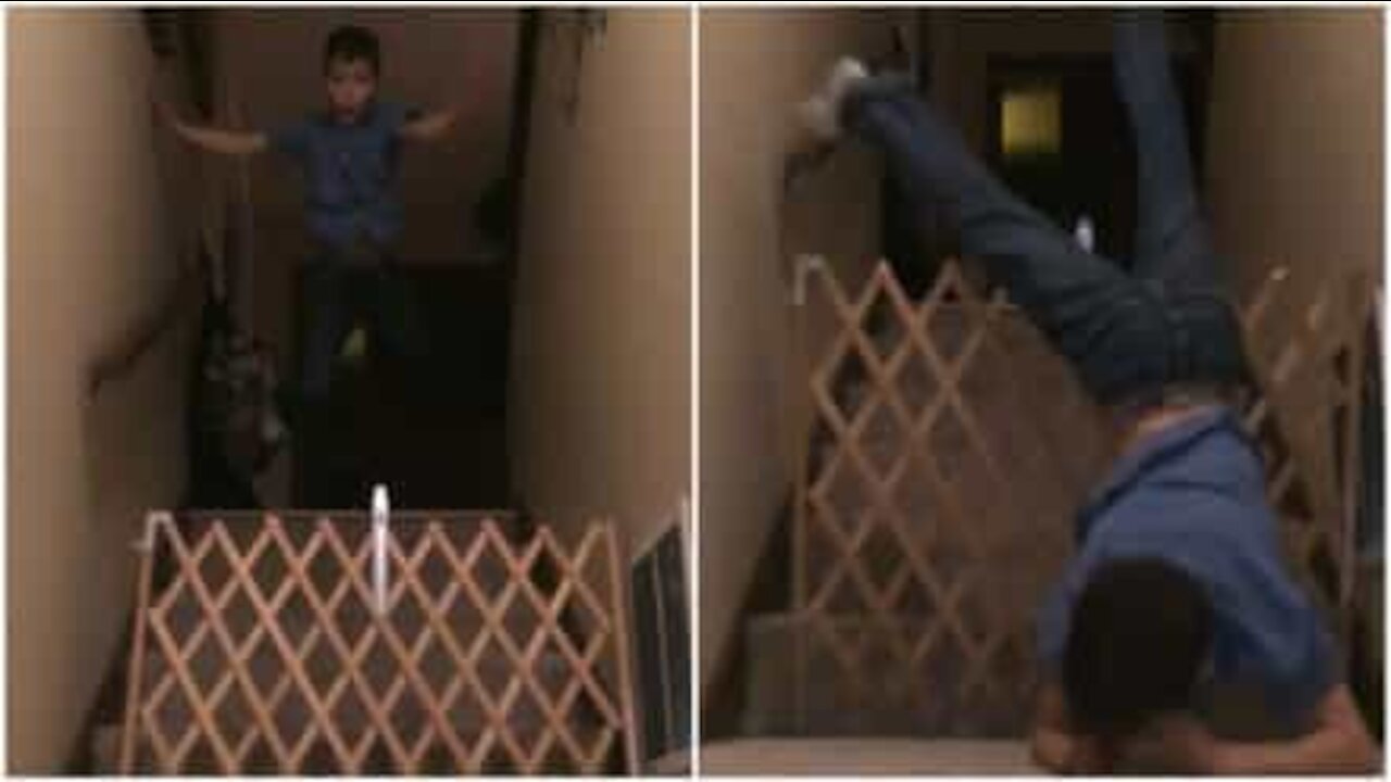 Prova a fare una mossa di parkour... e finisce male!