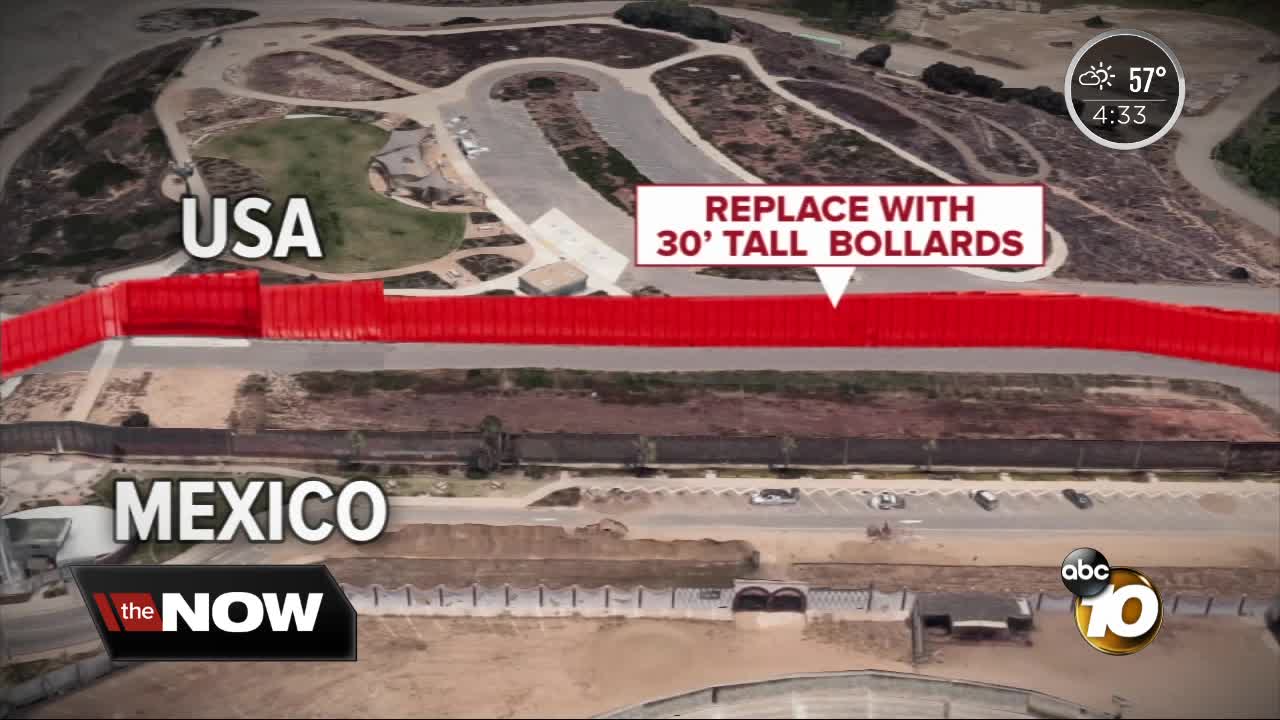 Secondary border wall construction starts