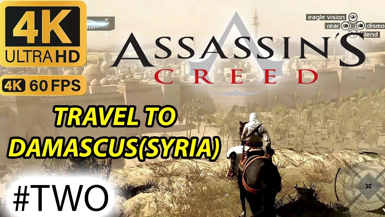 ASSASSIN'S CREED 1 | TRAVEL TO DAMASCUS | 4K 60FPS GAMEPLAY #4kgaming #gameplay #gaming #fullhd