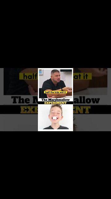 Marshmallows teach kids about success? #successclips #shorts