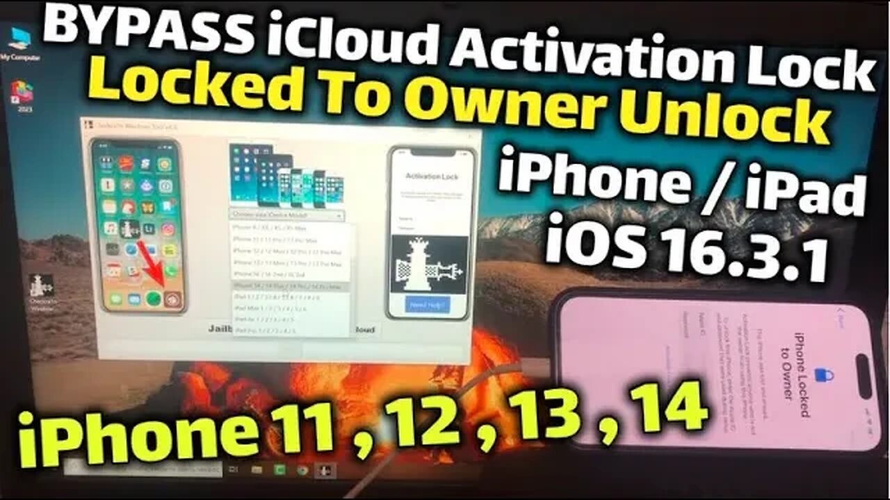 Bypass iOS 16.3.1 iCloud Activation Locked to Owner iPhone 11, 12, 13, 14