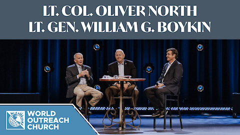 Lt. Col. Oliver North & Lt. Gen. William G. Boykin (Sunday Service)