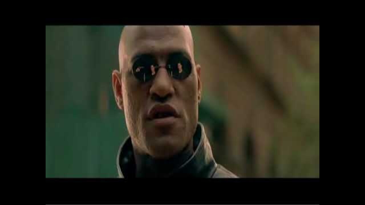 Morpheus explicando o que é a Matrix (Estado) para Neo