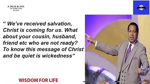 Pastor Chris Quote: Wisdom for Life 2