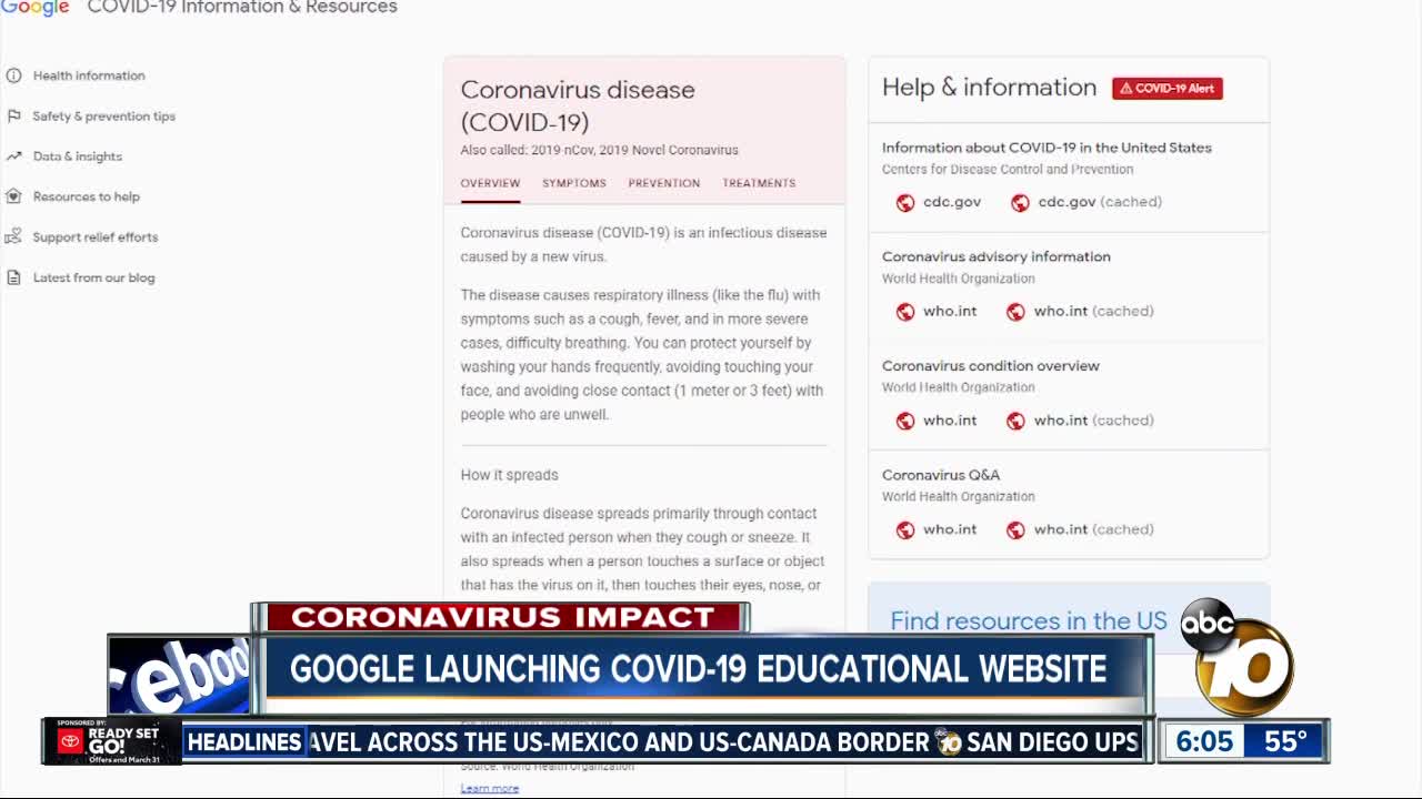 Google launching COVID-19 educational website