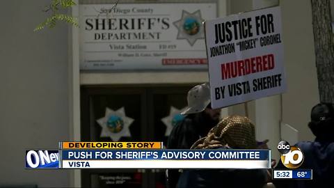 Push for sheriff's advisory committee