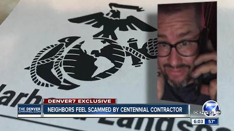 Centennial neighbors say they've been scammed by contractor claiming to be a veteran
