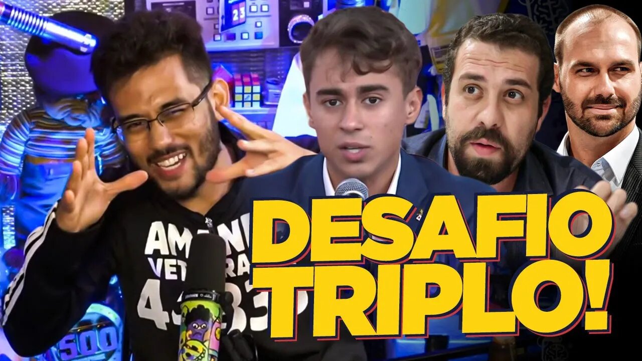 DESAFIO TRIPLO: chamei todo mundo pro DEBATE!