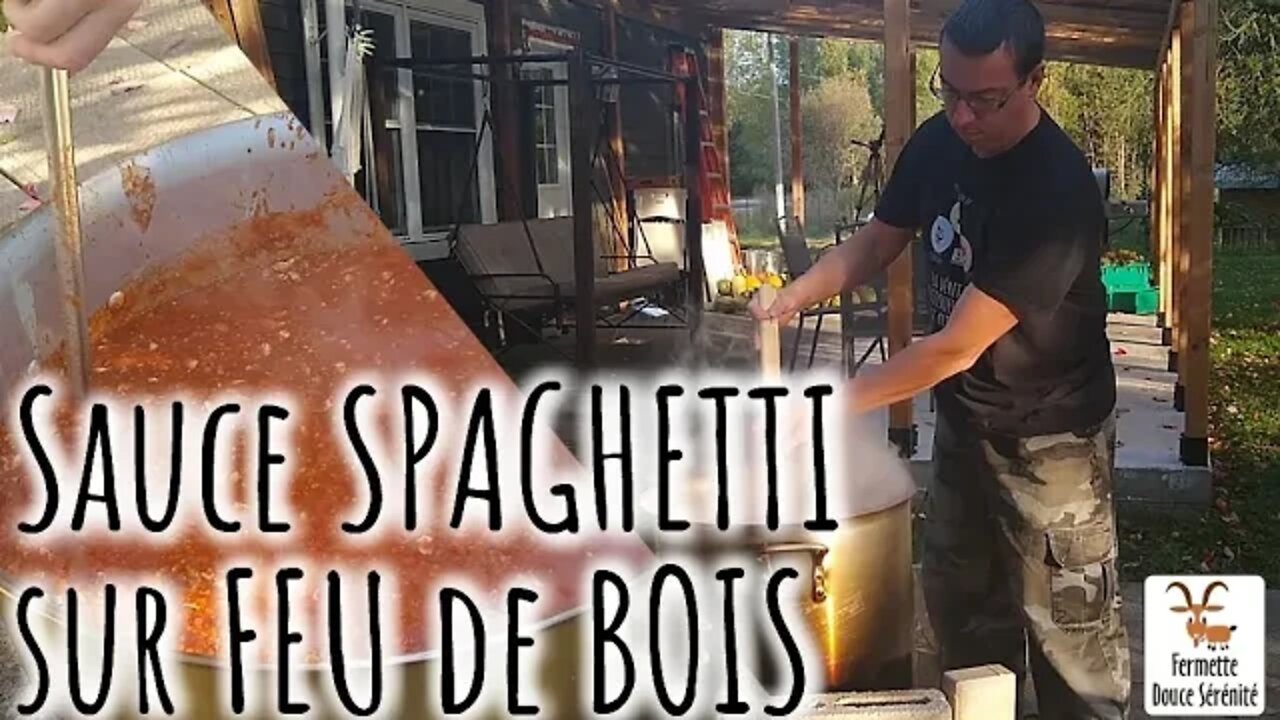 🔥Recette SAUCE à SPAGHETTI cuite sur le FEU de BOIS 🍝 #287