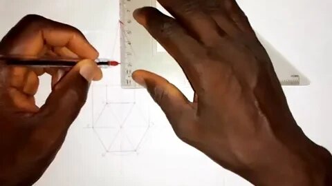 Hexagonal Pyramid Problem using a scale of 2:1