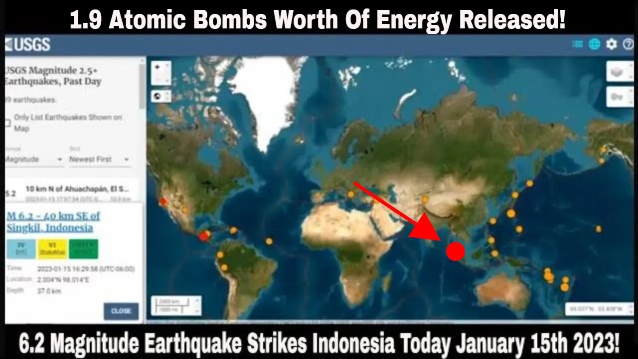 6.2 Magnitude Earthquake Hits Indonesia Today January 15th 2023!