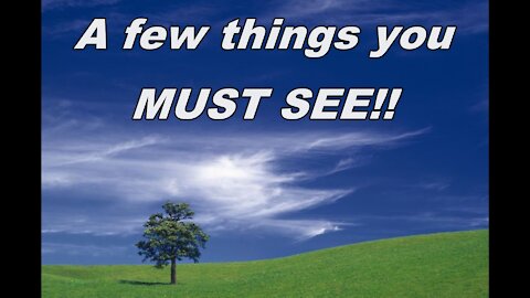 A few things you MUST SEE!