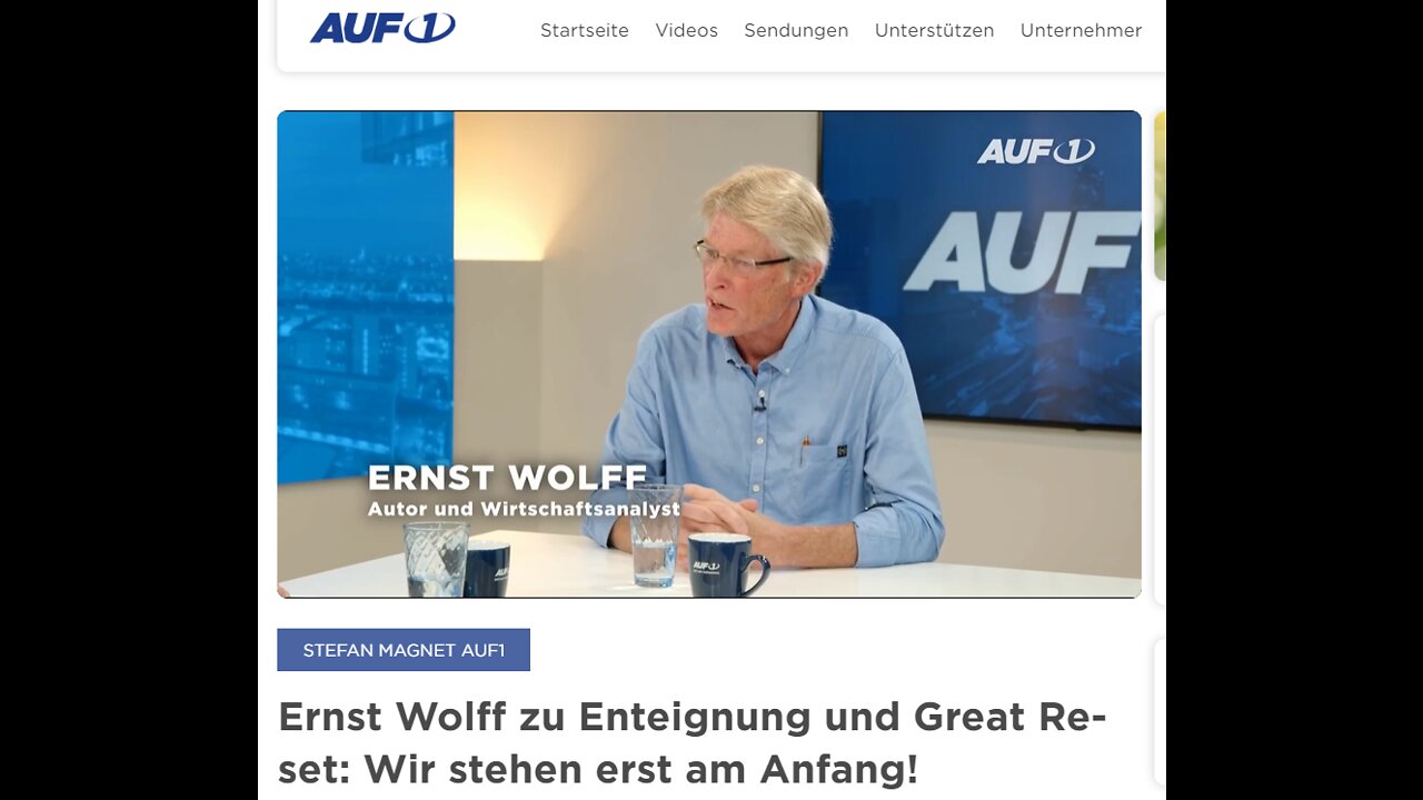 Ernst Wolff und das Thema Enteignung. Sind Soziale Unruhen zu erwarten ?