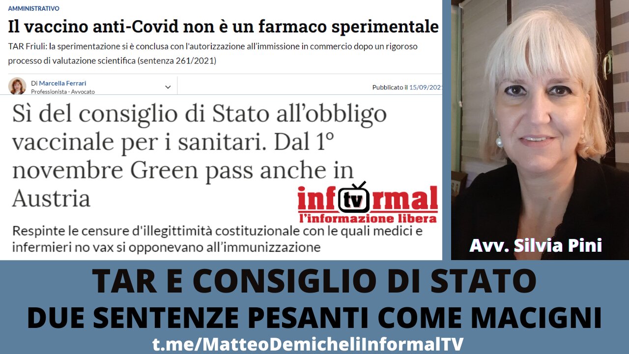 TAR E CONSIGLIO DI STATO: DUE SENTENZE PESANTI COME MACIGNI (Avv. Pini)