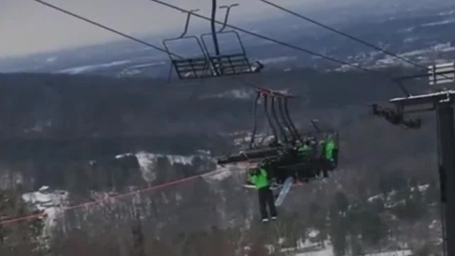 Ski lift malfunction leaves riders hanging