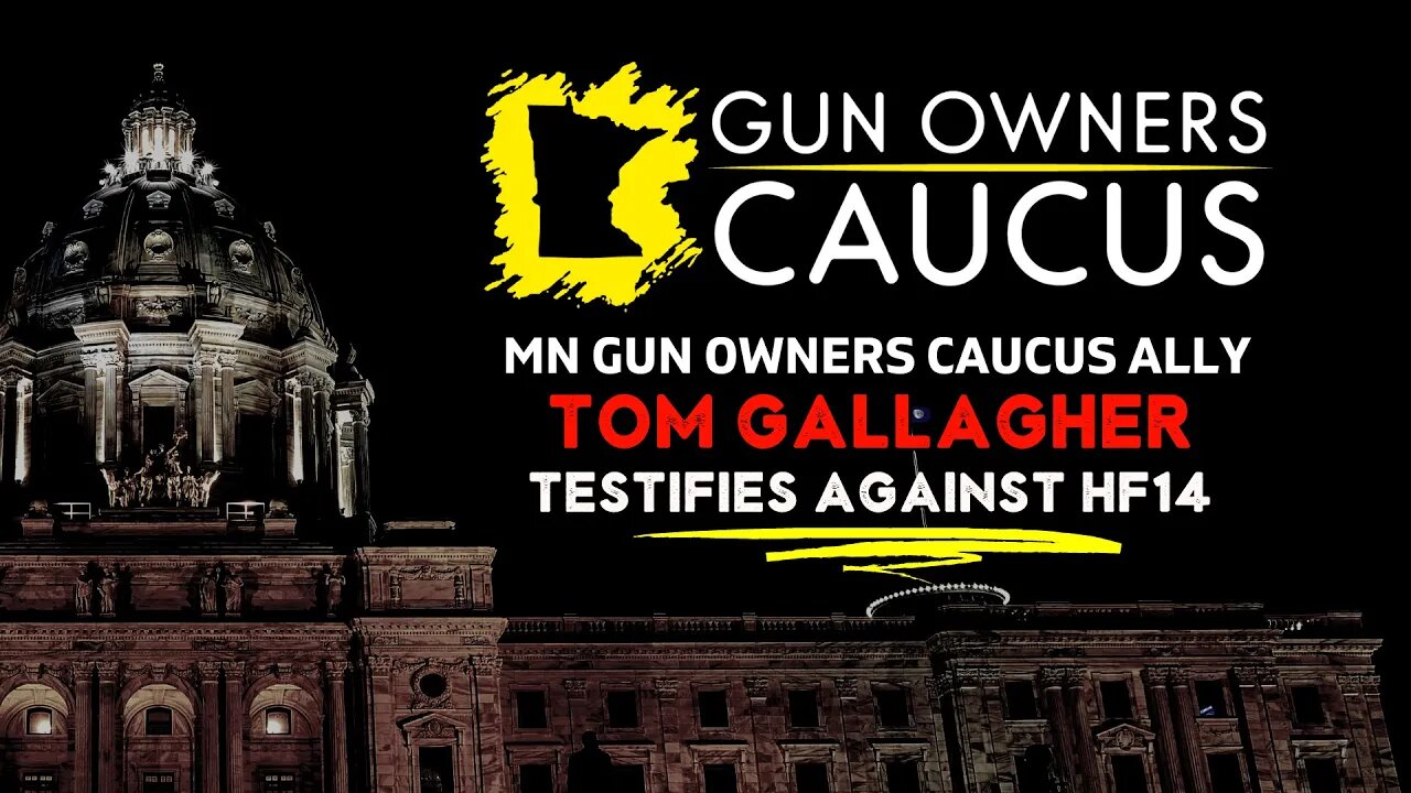 MN Gun Owners Caucus Ally Tom Gallagher testifies against HF 14 at House Public Safety - 2/3/23