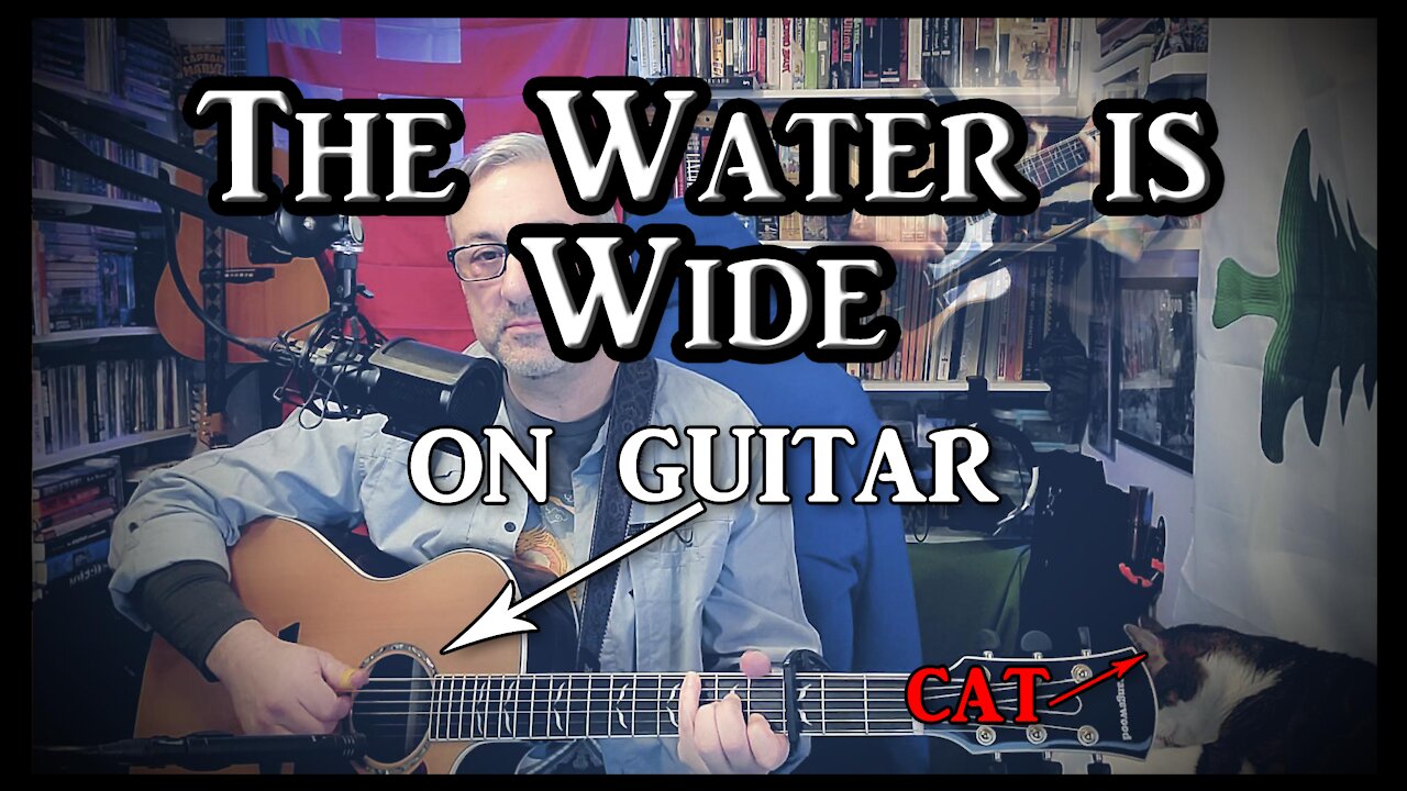 The Water is Wide on Guitar (with my cat)