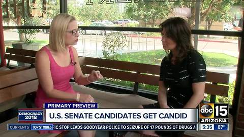 Kyrsten Sinema talks US Senate race