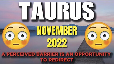 Taurus ♉ 😳😲A perceived barrier is an opportunity to redirect 😳😲NOVEMBER 2022♉