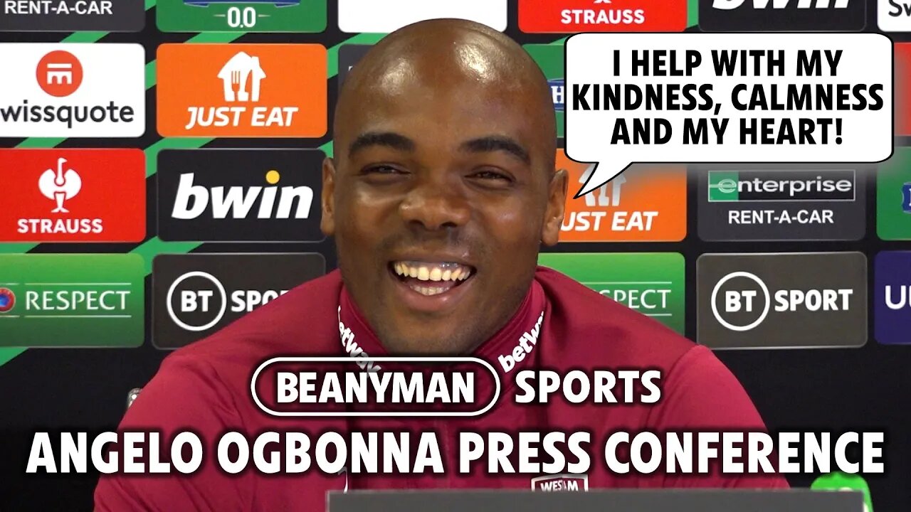 'I help with my KINDNESS and my heart!' | West Ham v Anderlecht | Angelo Ogbonna press confercne