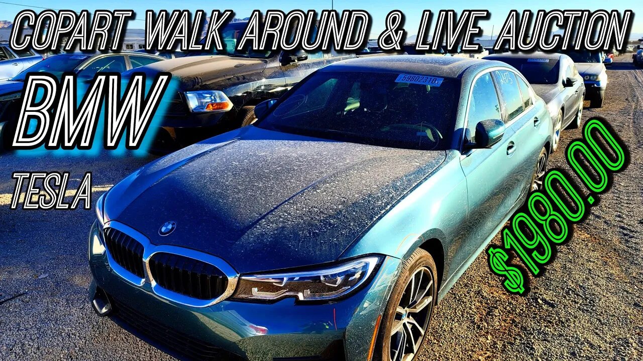 2020 BMW 330i Less than 2k! Copart Walk Around and Live Auction
