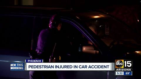 Pedestrian hit by car in central Phoenix