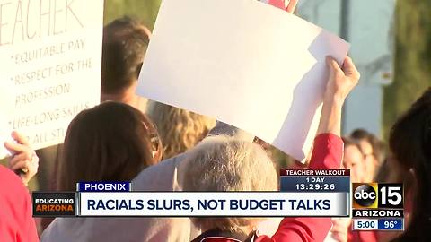 Tempers flare at Arizona state house on eve of teacher walkout
