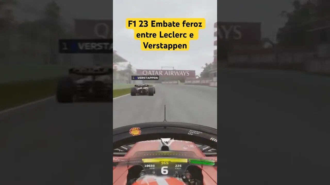 Embate feroz entre Leclerc e Verstappen na Tamburello 🇮🇹 #f123game #automobilismovirtual #shorts