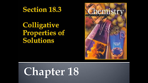 General Chemistry Section 18.3