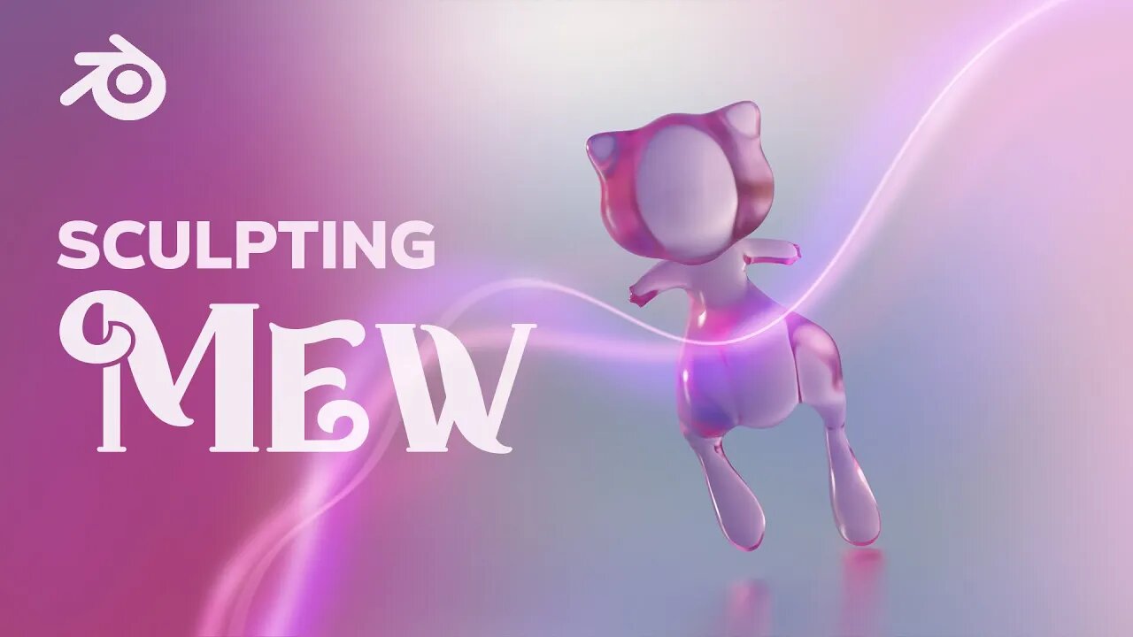 HOW TO Sculpt the Mew (Pokemon) From SCRATCH in Blender 3D! | Tutorial