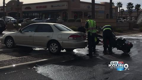 Motorcycle crash blocks road on Cortaro near I-10